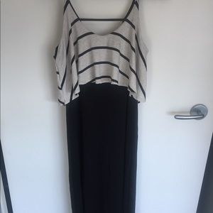Long black and cream dress